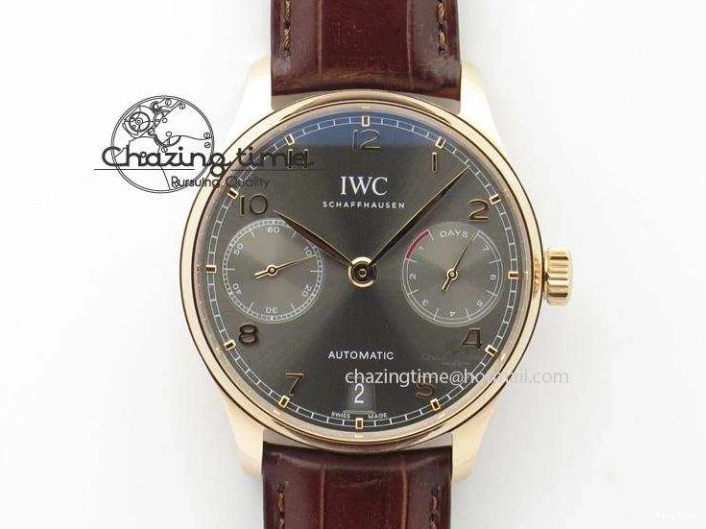 MIROTIME 0519 TimelessDesign Portuguese IW358304 ZF 1:1 Best Edition SS Blue Dial on Leather Strap A 7078